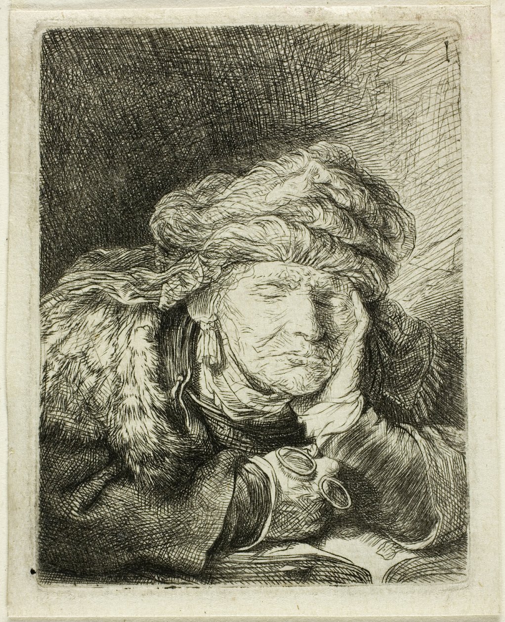 Alvás öregasszony alkotó: Rembrandt van Rijn