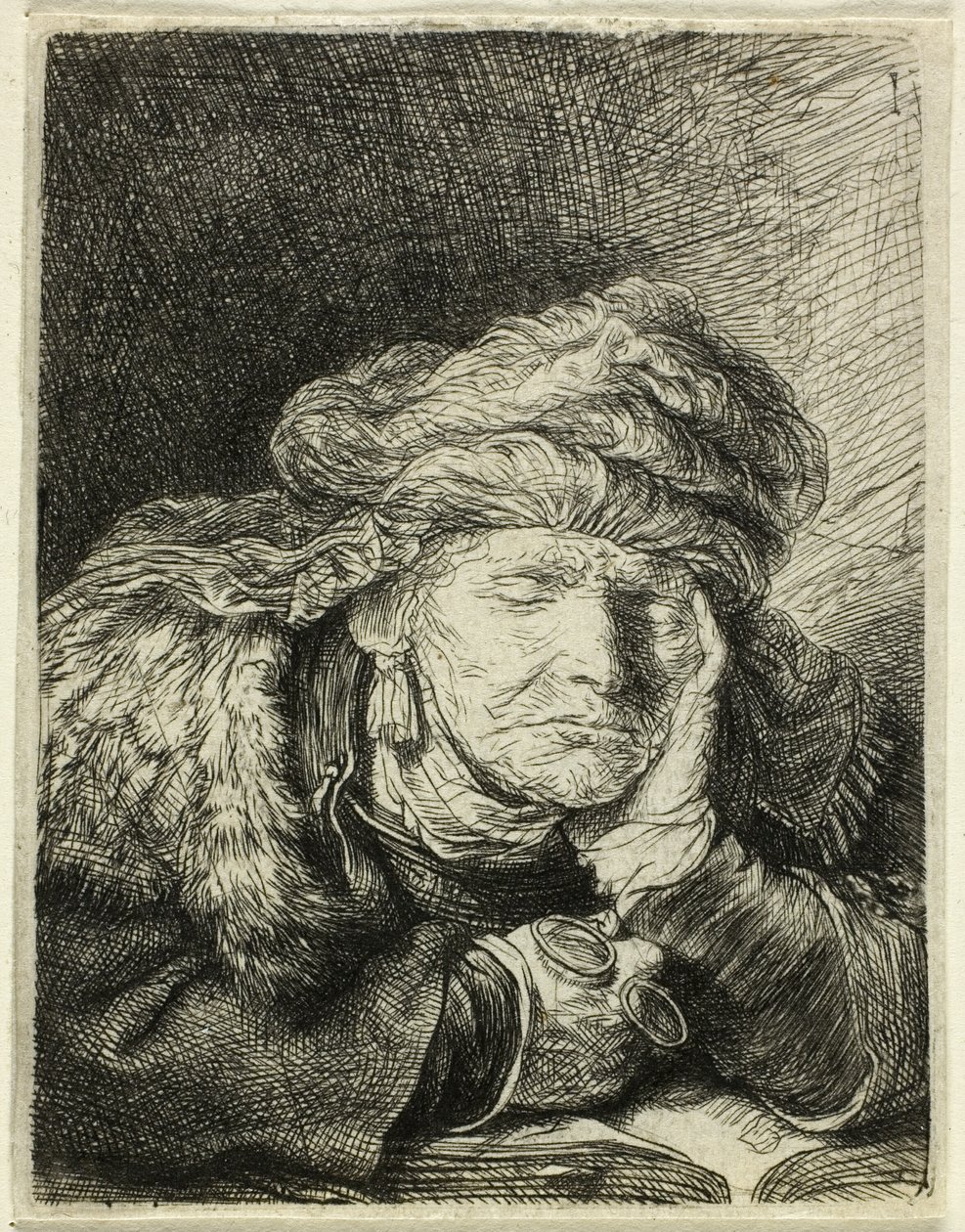 Alvás öregasszony alkotó: Rembrandt van Rijn