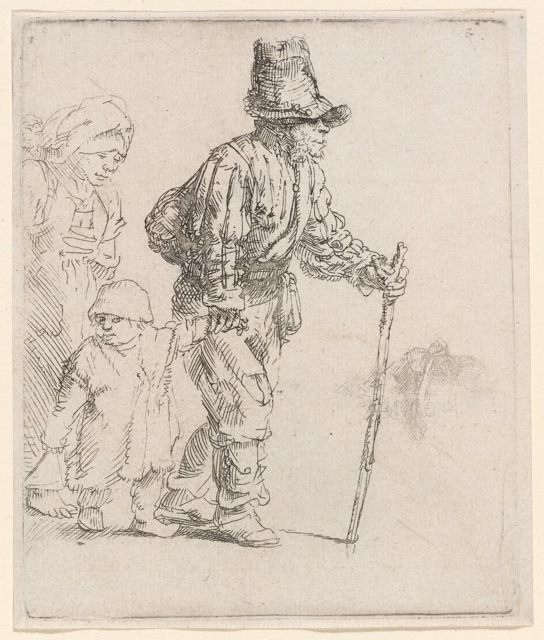Parasztcsalád a csavargón alkotó: Rembrandt van Rijn