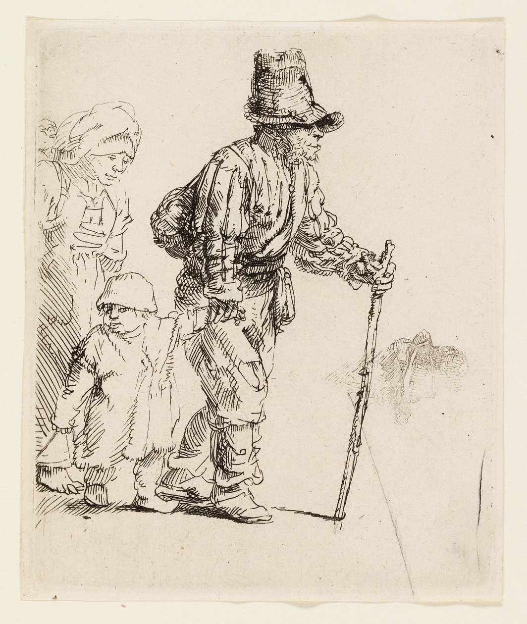 Parasztcsalád a csavargón alkotó: Rembrandt van Rijn