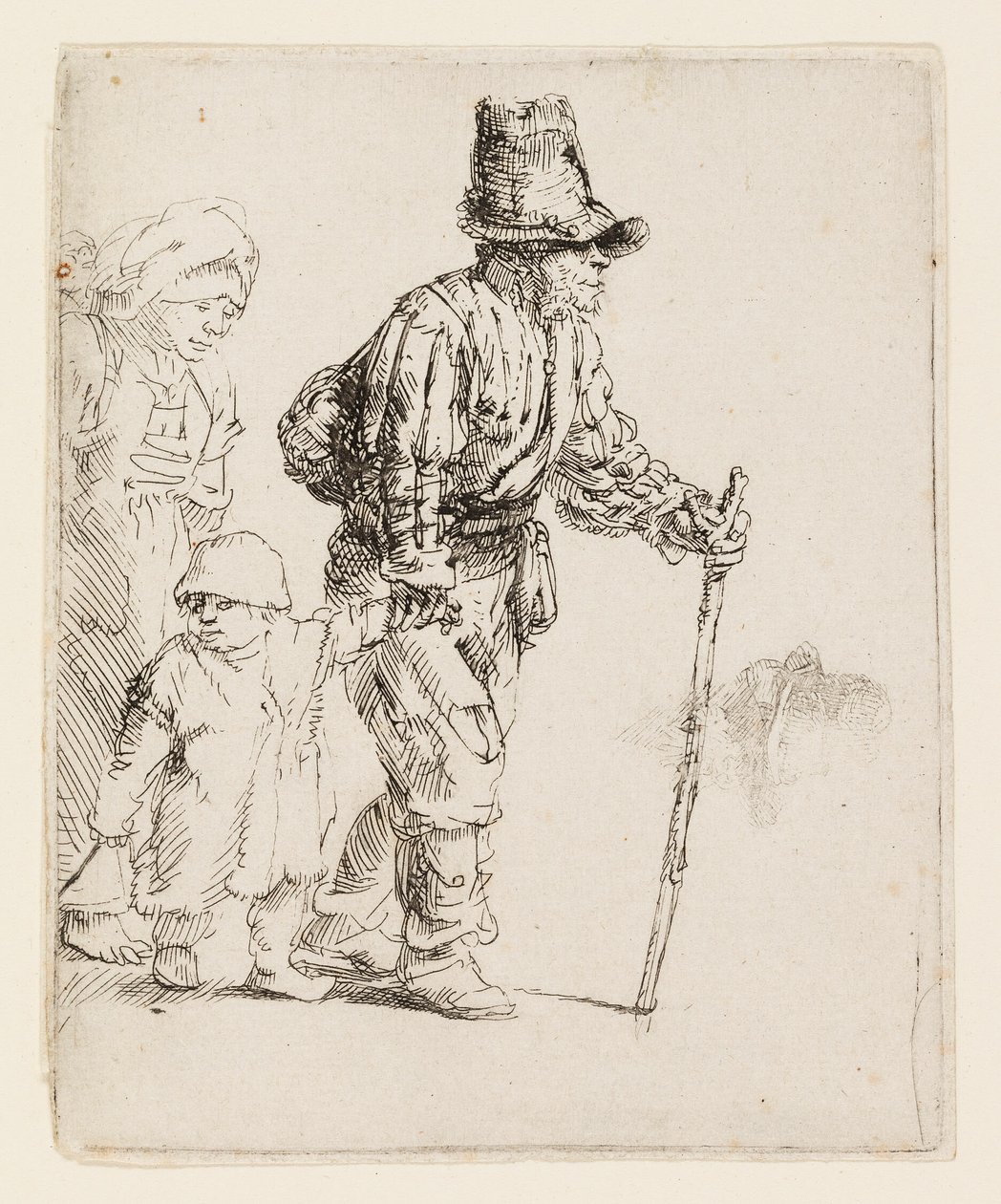 Parasztcsalád a csavargón alkotó: Rembrandt van Rijn