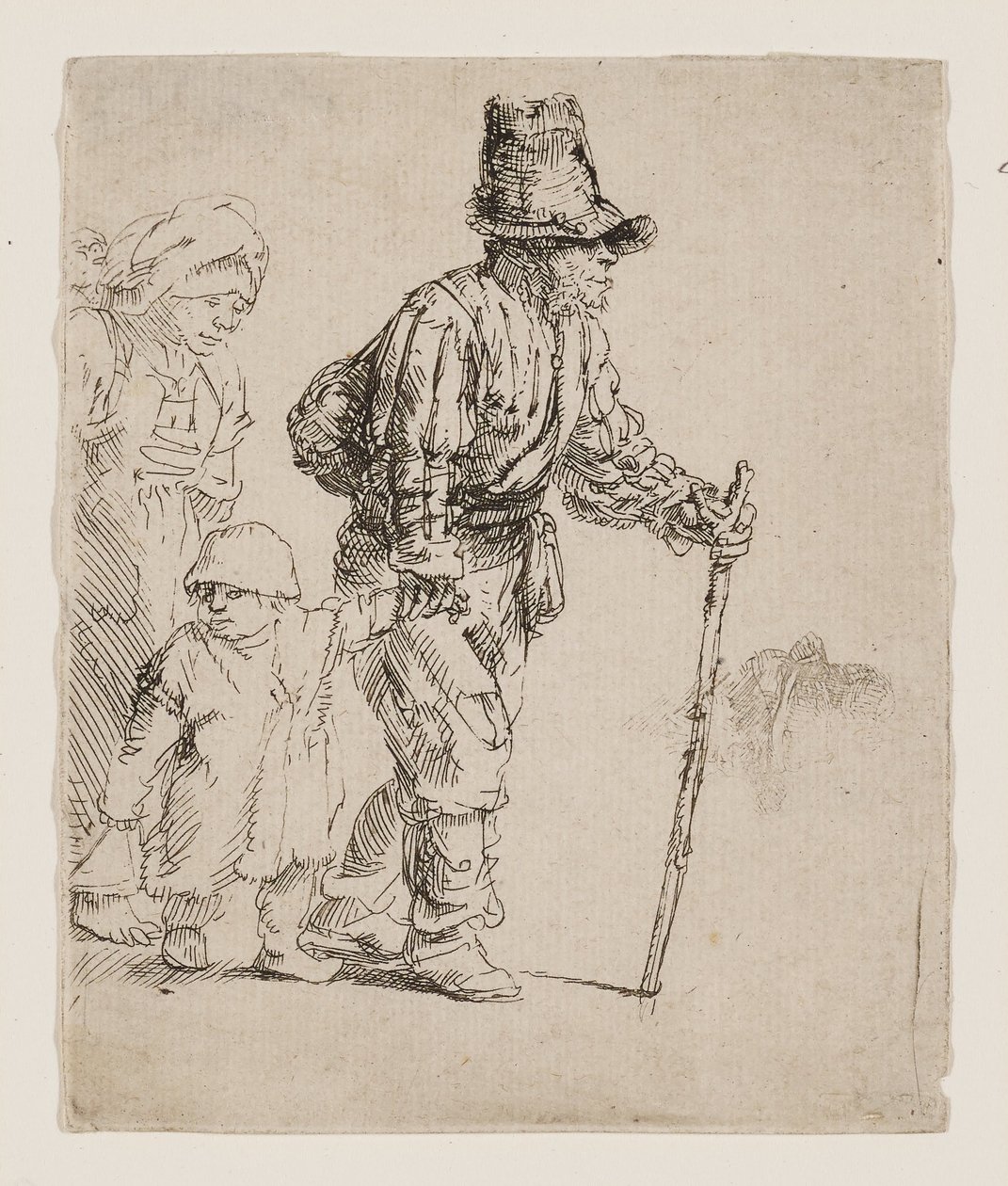 Vándorló paraszti család alkotó: Rembrandt van Rijn