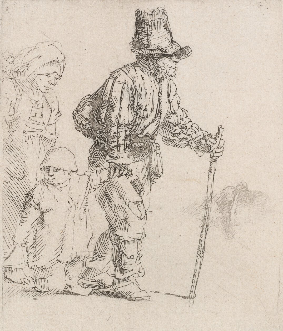 Parasztcsalád a csavargón, c. 1652. alkotó: Rembrandt van Rijn