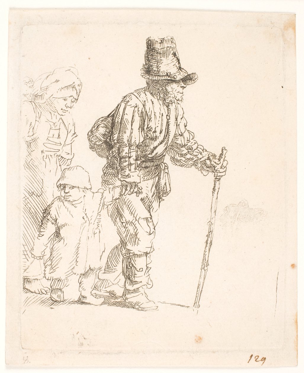 Vándorló paraszti család alkotó: Rembrandt van Rijn