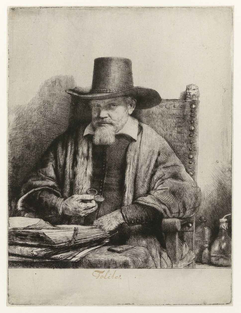 Arnold Tholinx portréja Arnout Tholinx, felügyelő alkotó: Rembrandt van Rijn