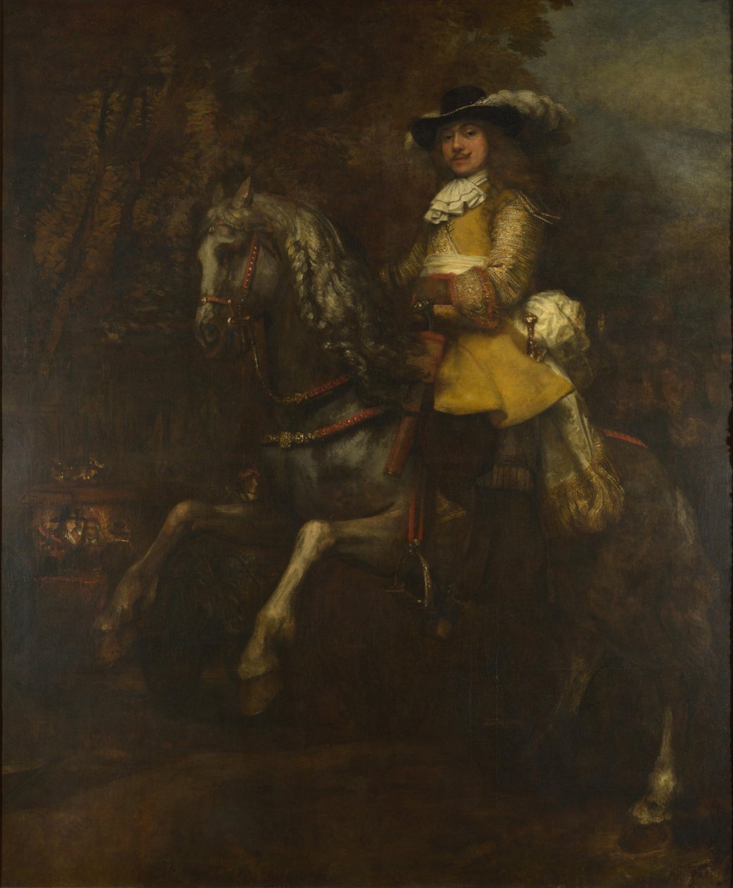 Frigyes Rihel portréja lóháton, 1663 körül alkotó: Rembrandt van Rijn