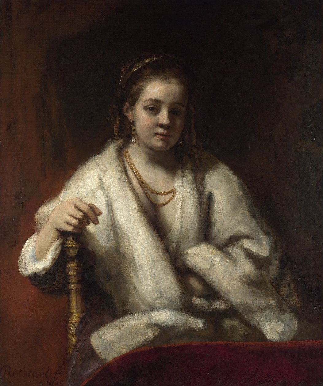 Hendrickje Stoffels portréja, c. 1655-1656 alkotó: Rembrandt van Rijn