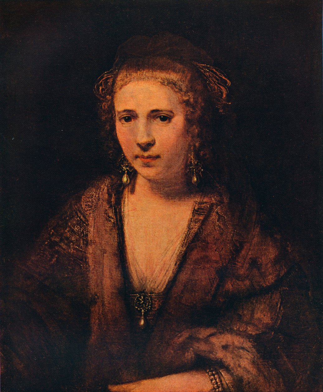 Hendrickje Stoffels portréja bársonysapkával, c1654 alkotó: Rembrandt van Rijn