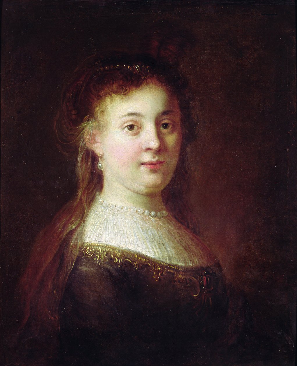 Saskia van Uylenburgh portréja, 1633 körül alkotó: Rembrandt van Rijn