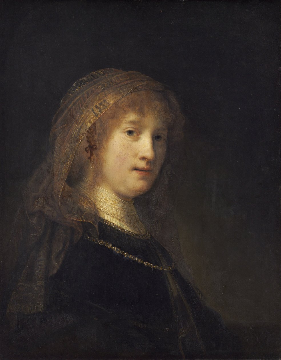 Saskia van Uylenburgh portréja alkotó: Rembrandt van Rijn