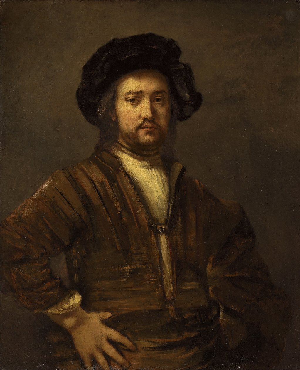 Egy férfi portréja karnyújtásnyira alkotó: Rembrandt van Rijn