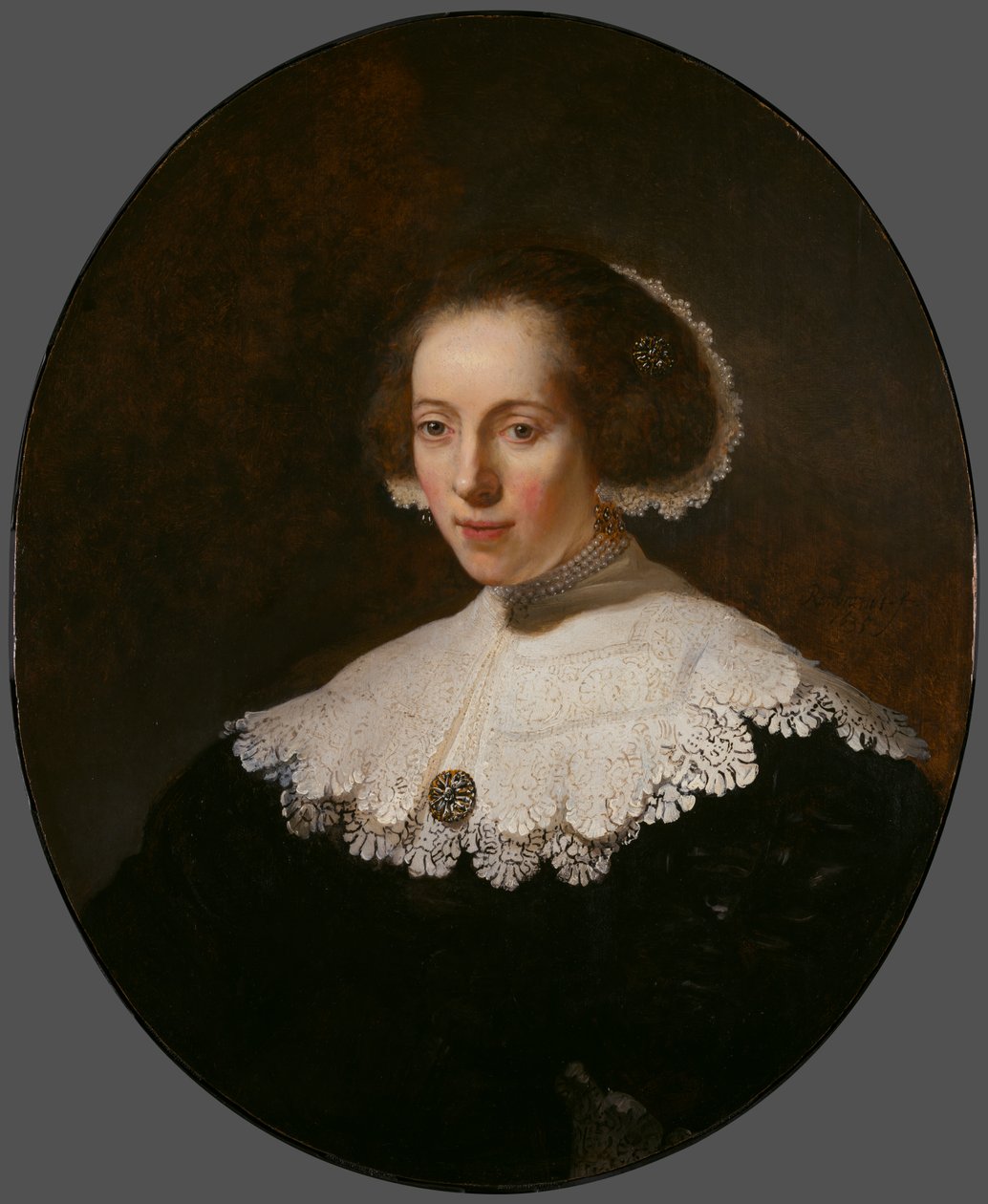 Női portré, 1632-35 körül alkotó: Rembrandt van Rijn