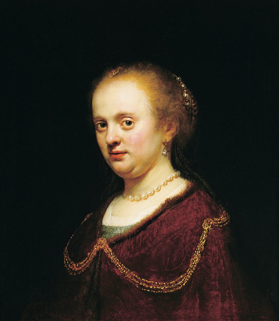 Fiatal nő portréja, 1634. alkotó: Rembrandt van Rijn