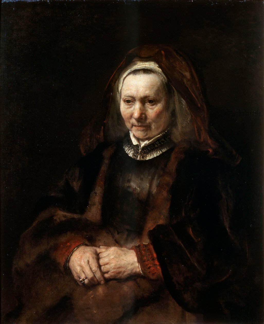 Idős nő portréja, 1650-1652. alkotó: Rembrandt van Rijn