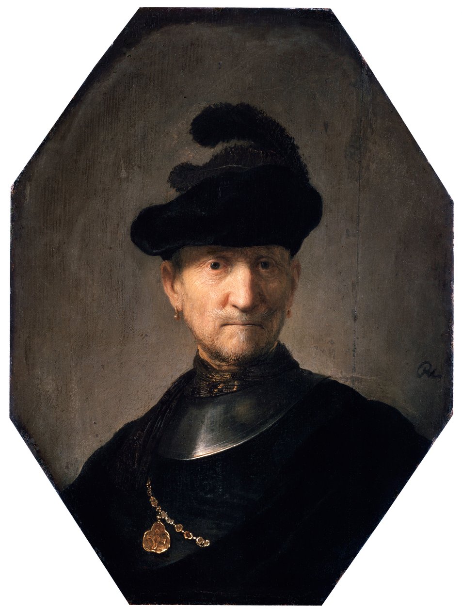 Egy öreg harcos portréja, 1629-1630. alkotó: Rembrandt van Rijn
