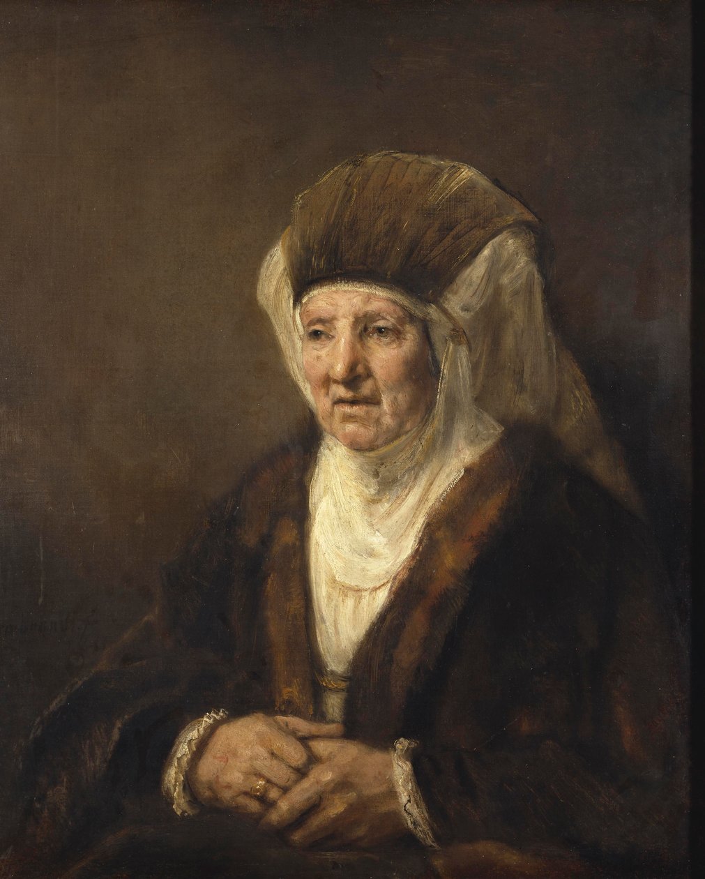 Egy öregasszony portréja, 1655 alkotó: Rembrandt van Rijn