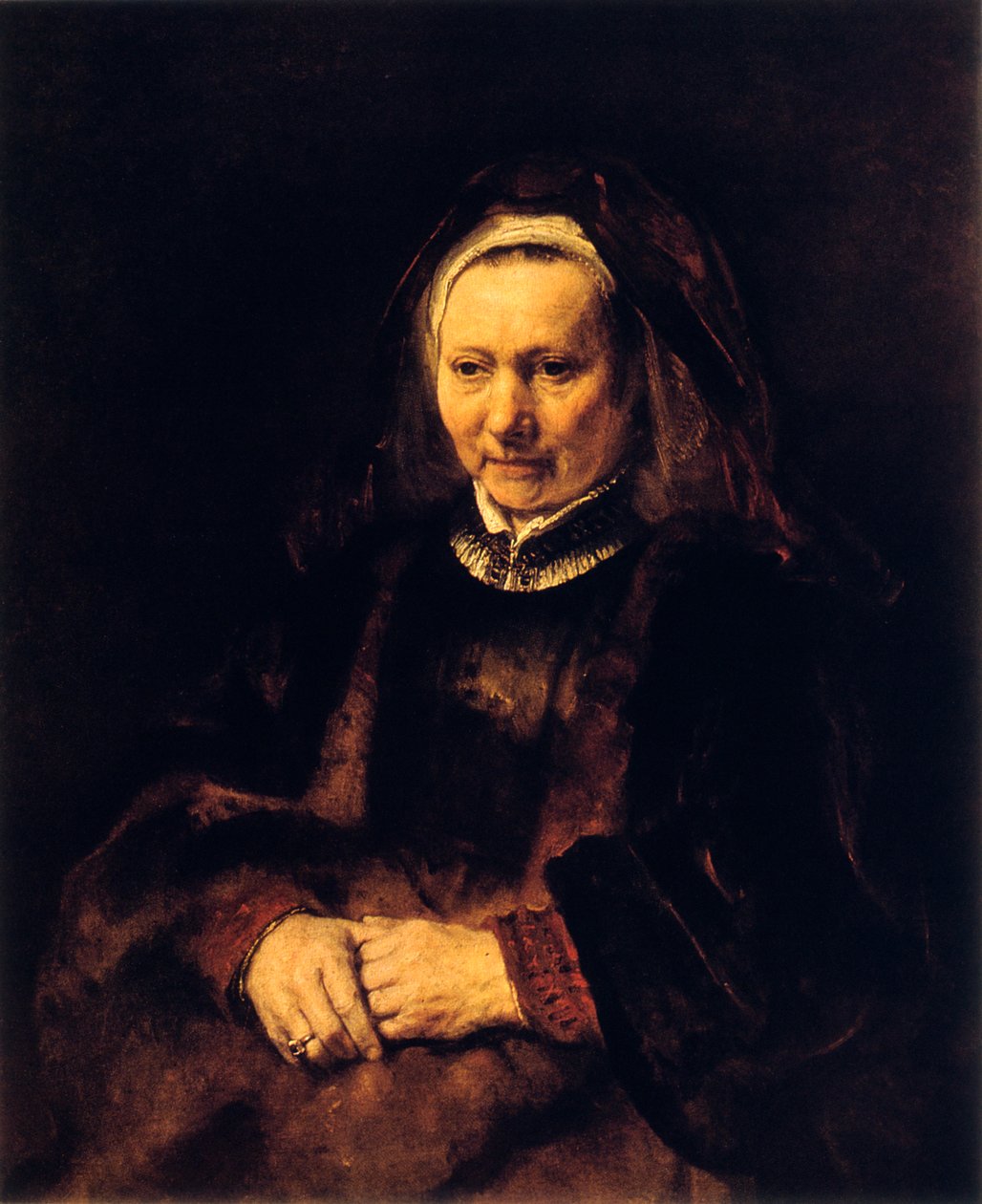 Egy öregasszony portréja, 17. század alkotó: Rembrandt van Rijn