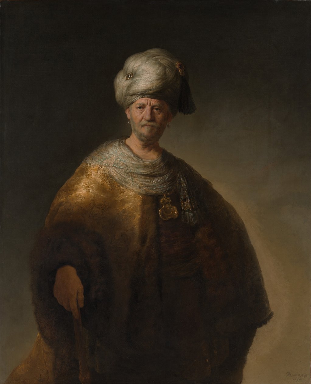 Egy keleti ember portréja, A nemes szláv, 1632 alkotó: Rembrandt van Rijn