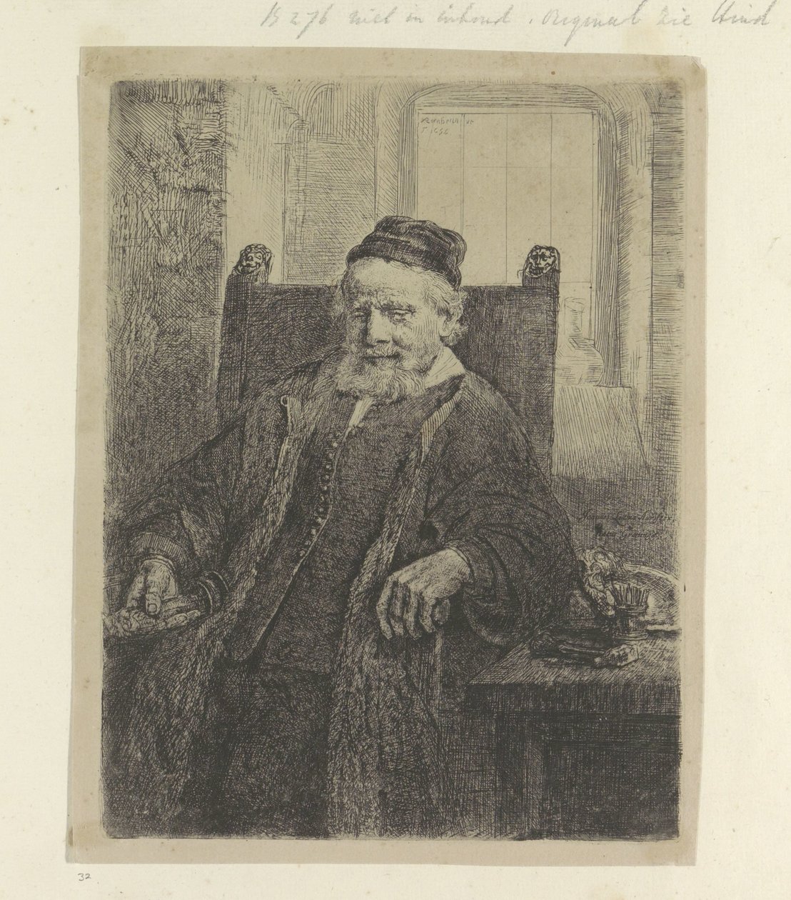 Jan Lutma goudsmid portréja Nyolcvanöt eredeti nyomat gyűjteménye (sorozat címe) alkotó: Rembrandt van Rijn