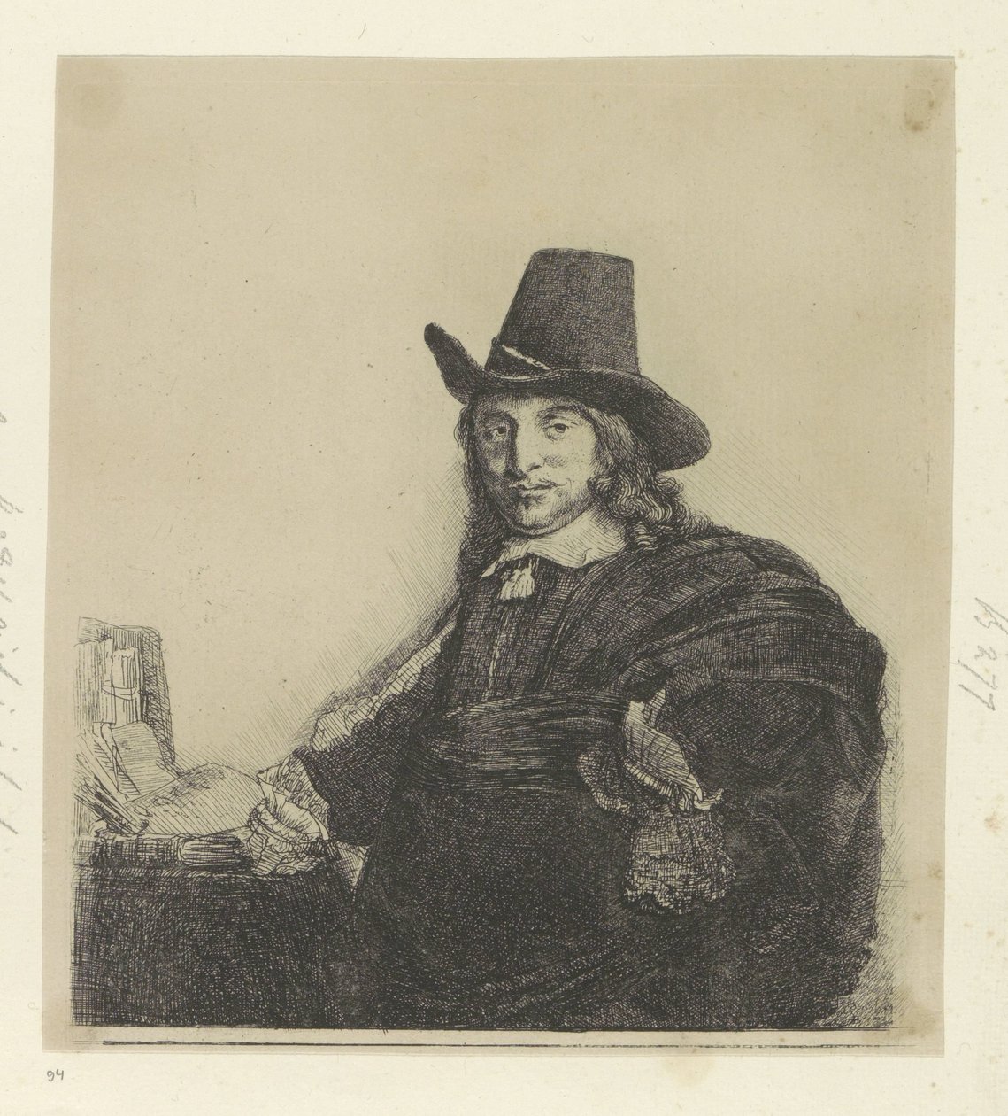 Jan Asselijn schilder portréja Nyolcvanöt eredeti nyomat gyűjteménye (sorozat címe) alkotó: Rembrandt van Rijn