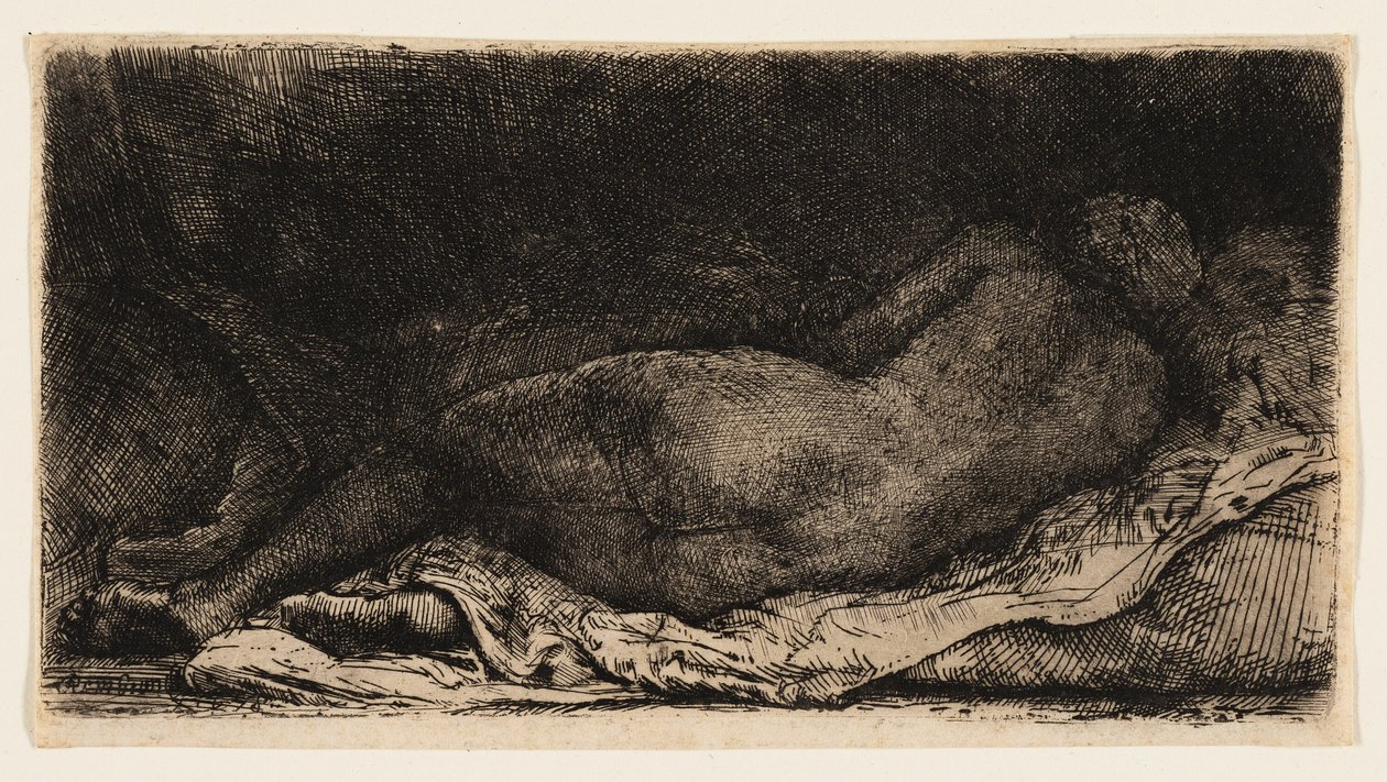 Fekvő női akt alkotó: Rembrandt van Rijn
