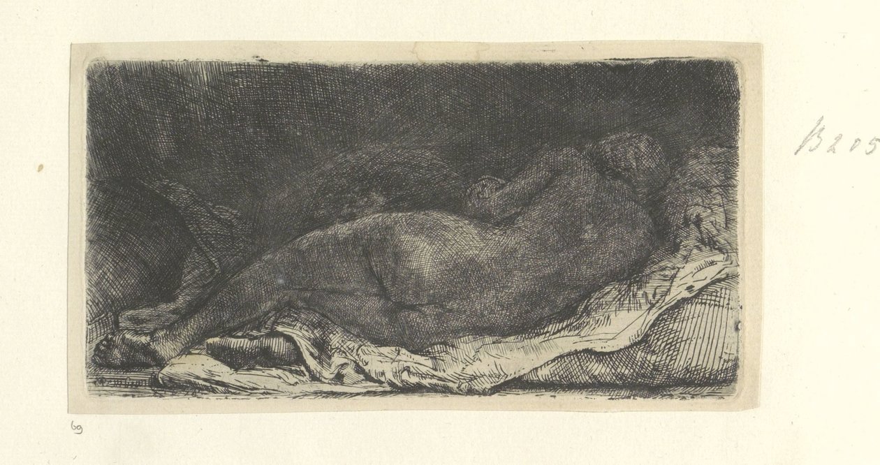 Fekvő női akt alkotó: Rembrandt van Rijn
