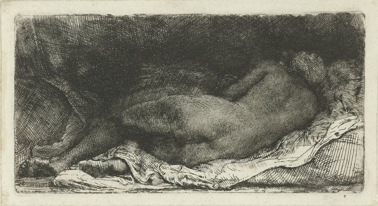 Fekvő női akt alkotó: Rembrandt van Rijn