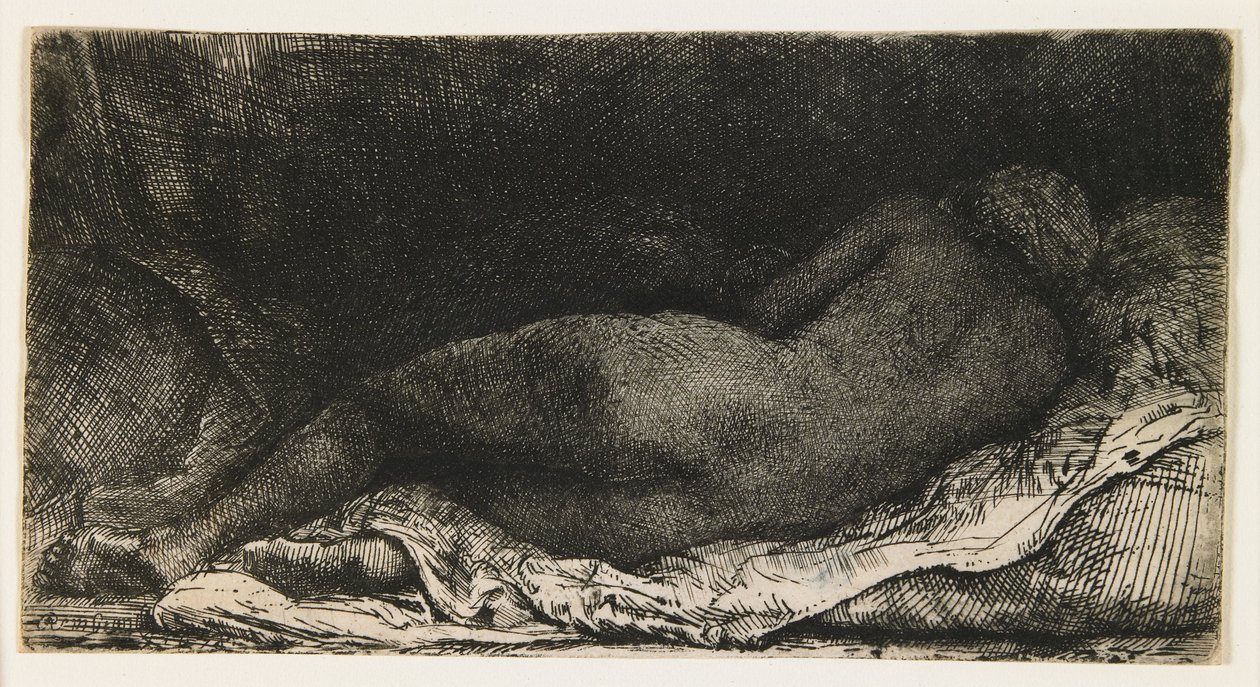Fekvő nő alkotó: Rembrandt van Rijn