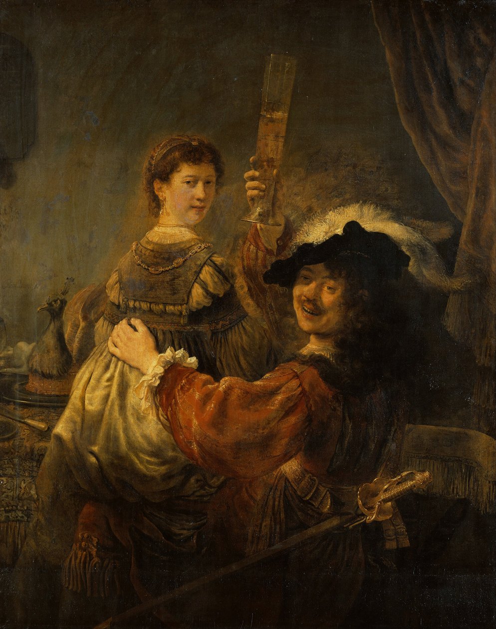 Rembrandt és Saskia a tékozló fiú példázatában, c. 1635 alkotó: Rembrandt van Rijn
