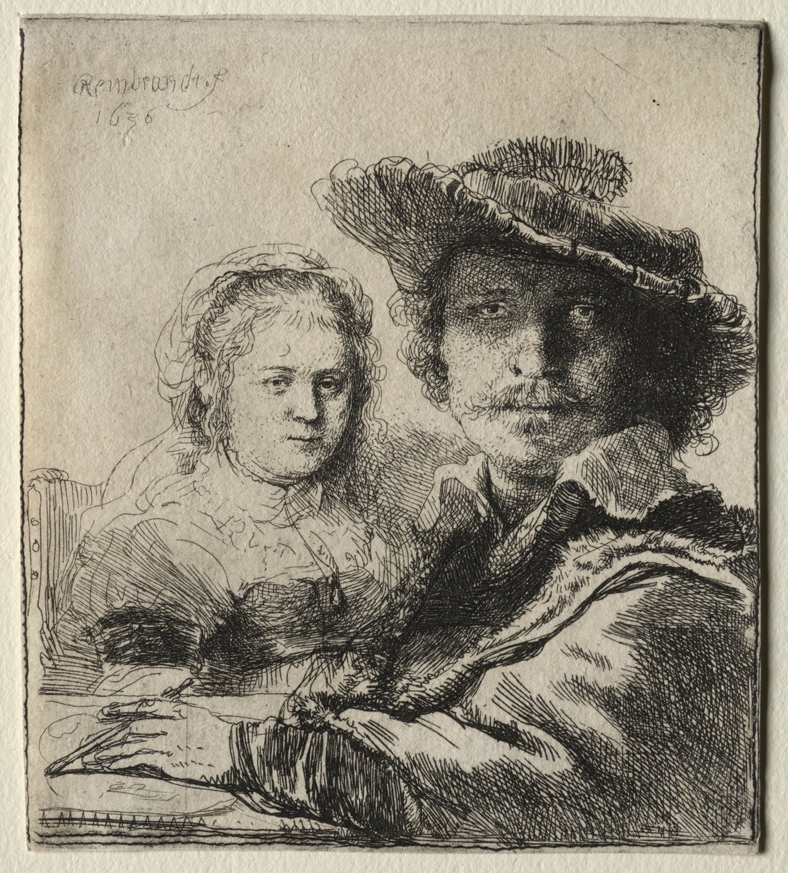 Rembrandt és felesége, Saskia, 1636. alkotó: Rembrandt van Rijn