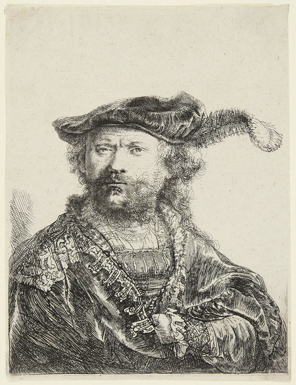 Rembrandt bársony sapkában alkotó: Rembrandt van Rijn