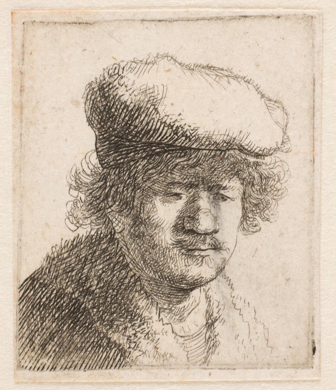 Rembrandt előrehúzott sapkával: mellszobor alkotó: Rembrandt van Rijn