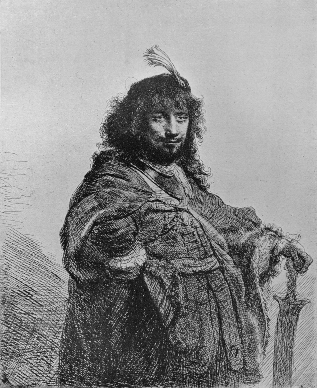 Rembrandt a szablyával, 1634 alkotó: Rembrandt van Rijn