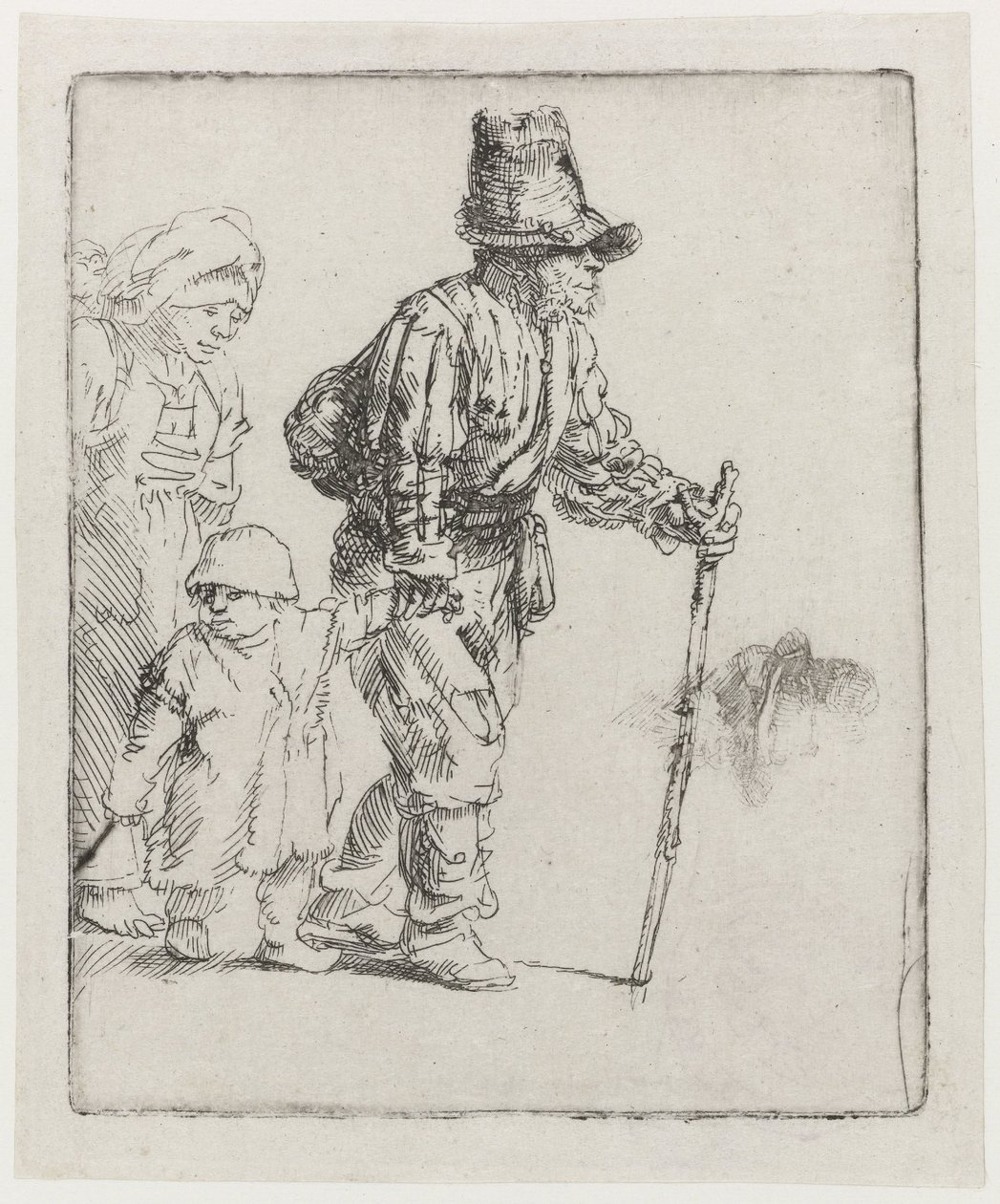 Vándorló paraszti család alkotó: Rembrandt van Rijn