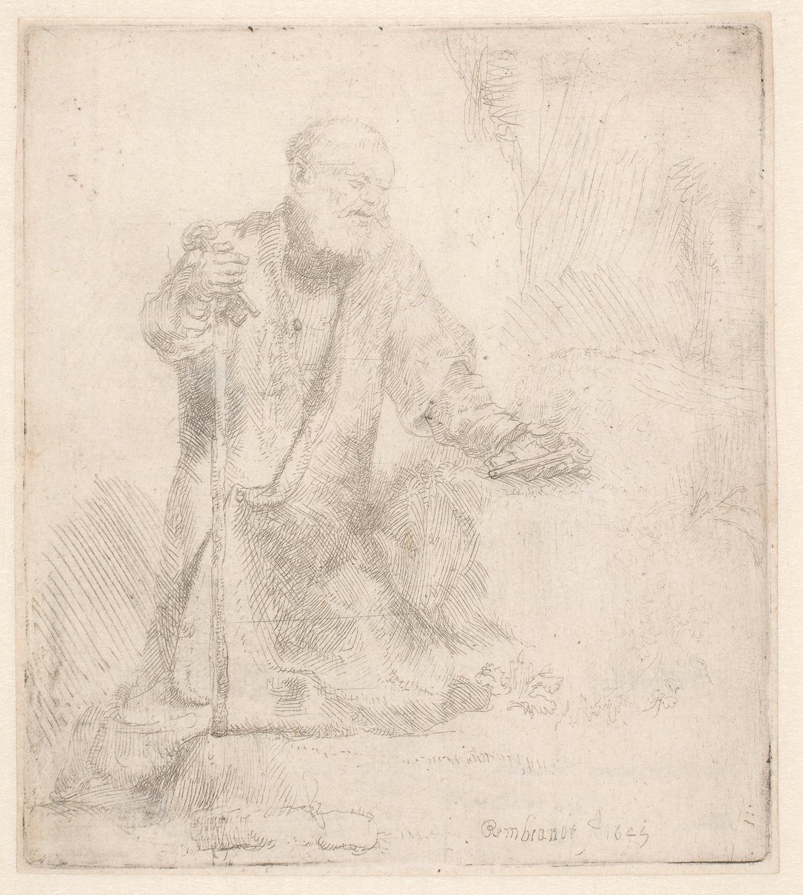 Szent Péter bűnbánatban alkotó: Rembrandt van Rijn