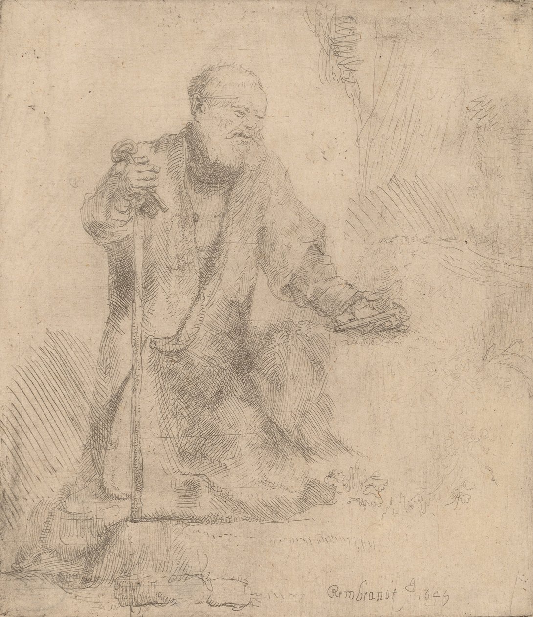 Szent Péter a bűnbánatban, 1645. alkotó: Rembrandt van Rijn