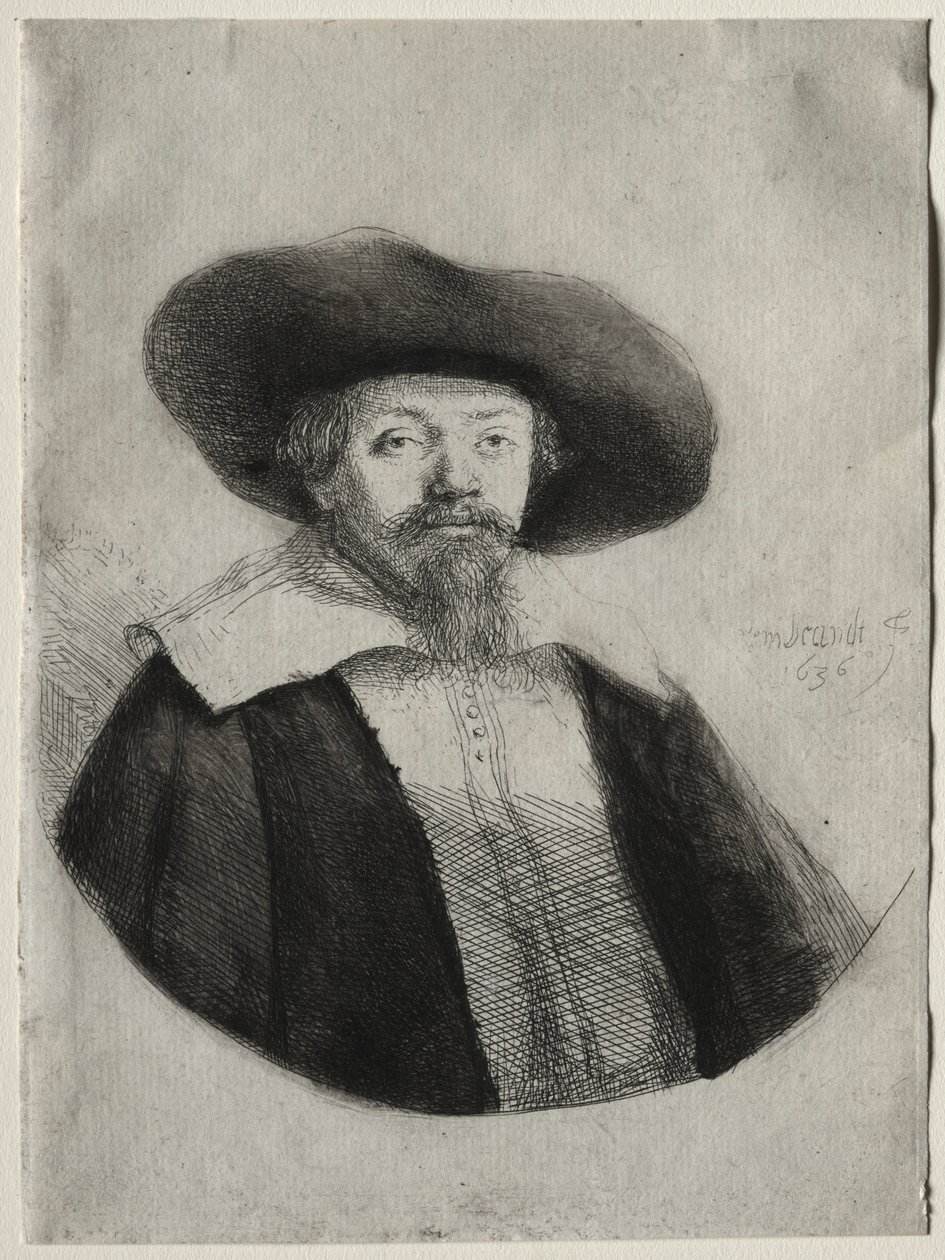 Samuel Manassé Ben Izrael, 1636. alkotó: Rembrandt van Rijn