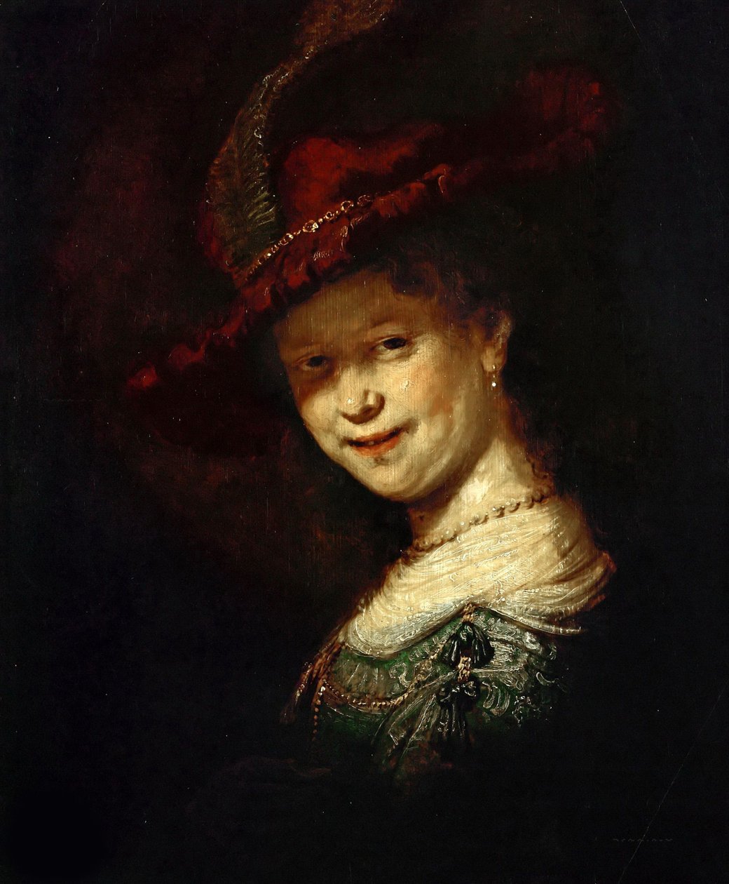 Saskia van Uylenburgh lányként, 1633. alkotó: Rembrandt van Rijn