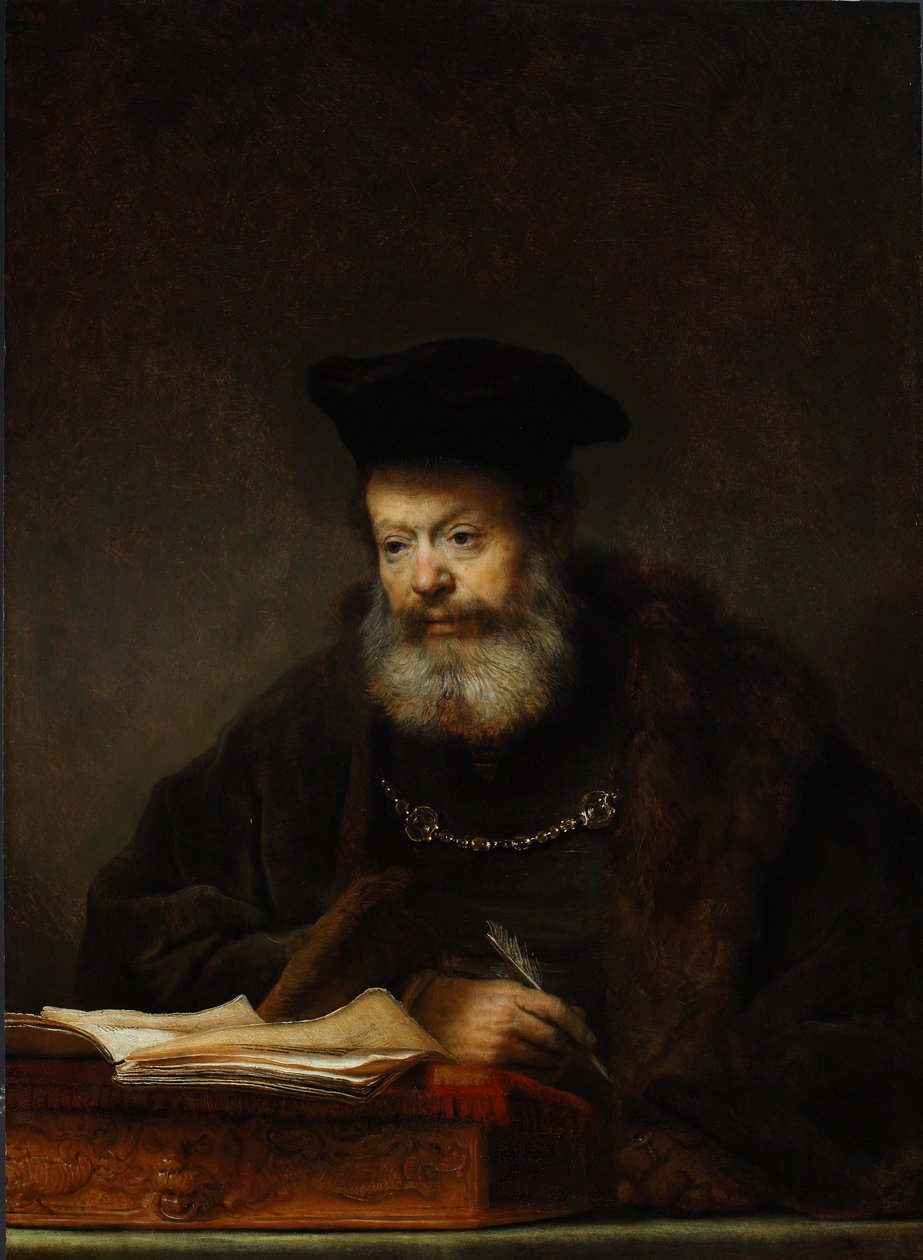 Tudós az íróasztalánál, 1641 alkotó: Rembrandt van Rijn