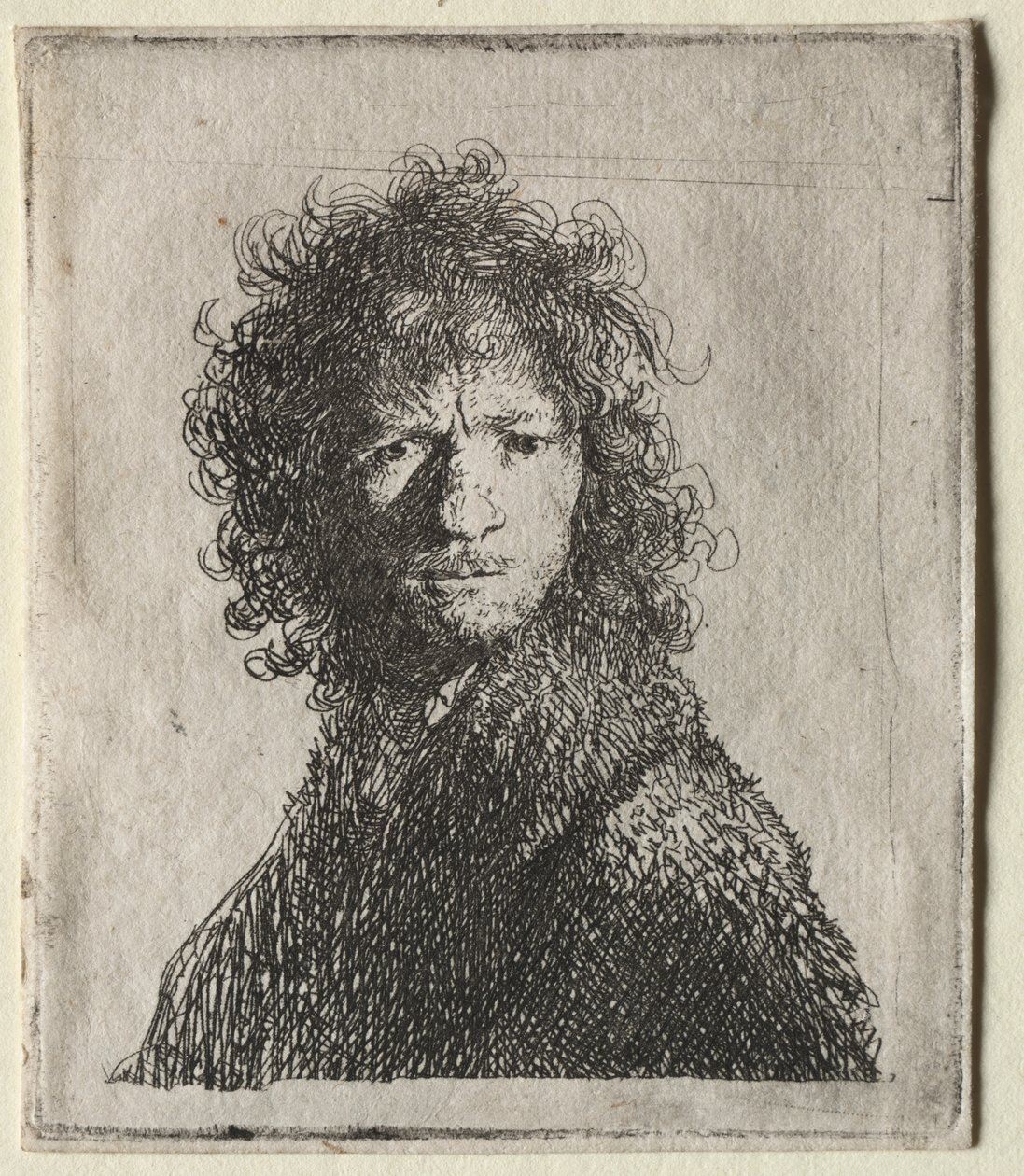 Önarckép homlokráncolás: mellszobor alkotó: Rembrandt van Rijn