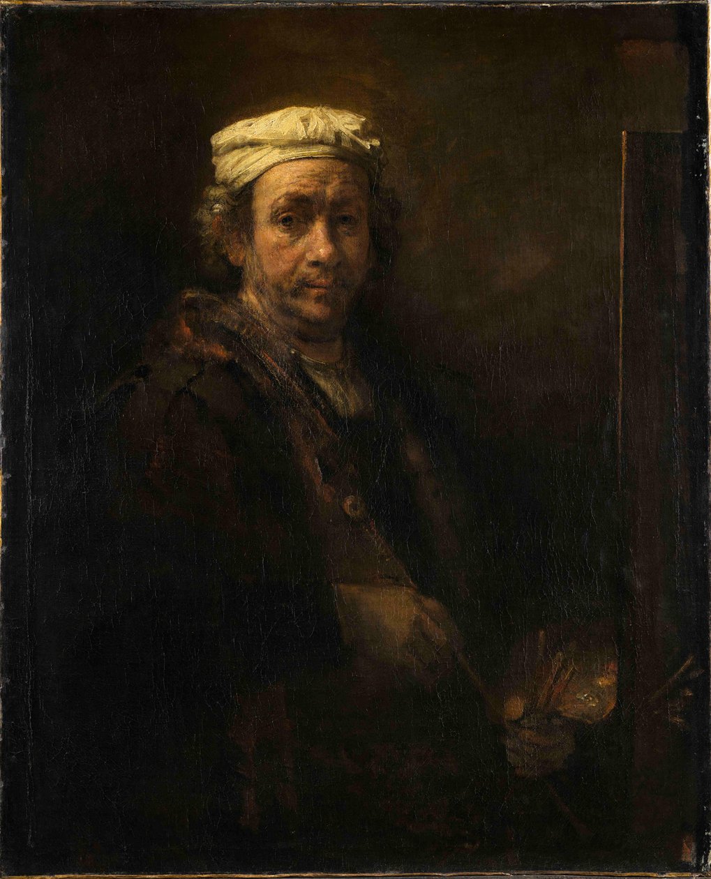Önarckép a festőállványon A festőművész portréja a festőállványon, 1660. alkotó: Rembrandt van Rijn