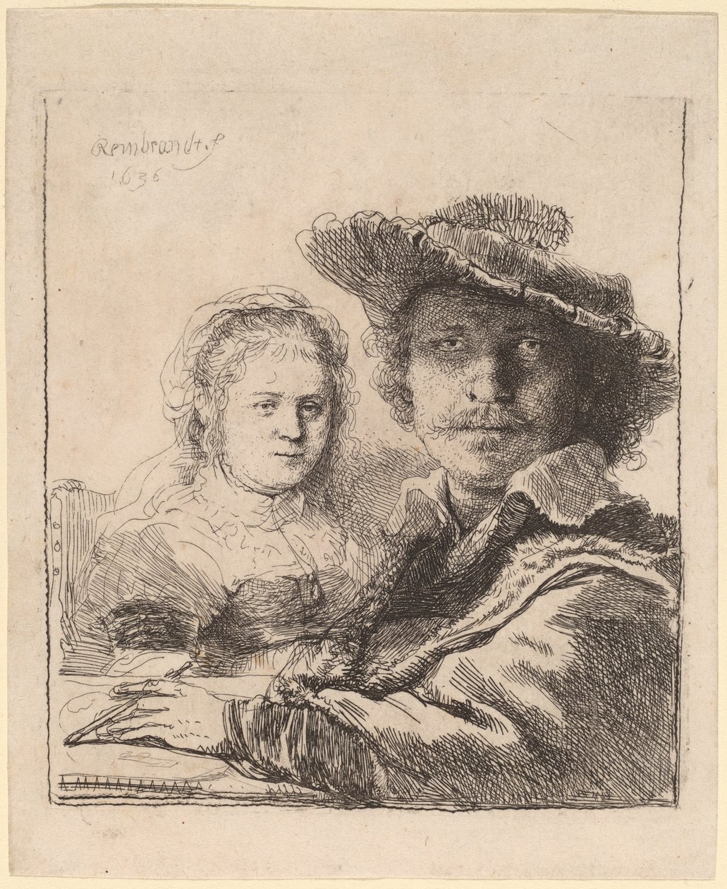 Önarckép Saskiával alkotó: Rembrandt van Rijn
