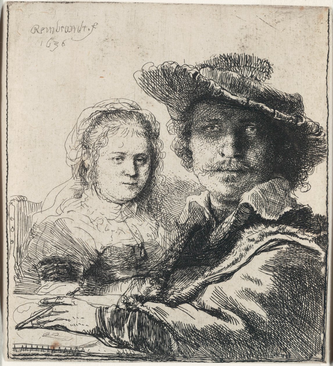Önarckép Saskiával alkotó: Rembrandt van Rijn