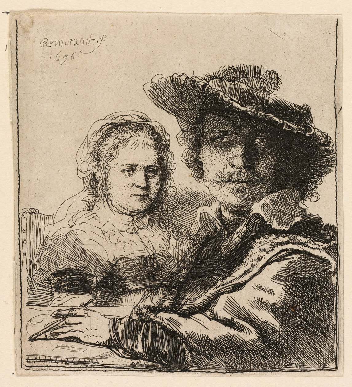 Önarckép Saskiával alkotó: Rembrandt van Rijn