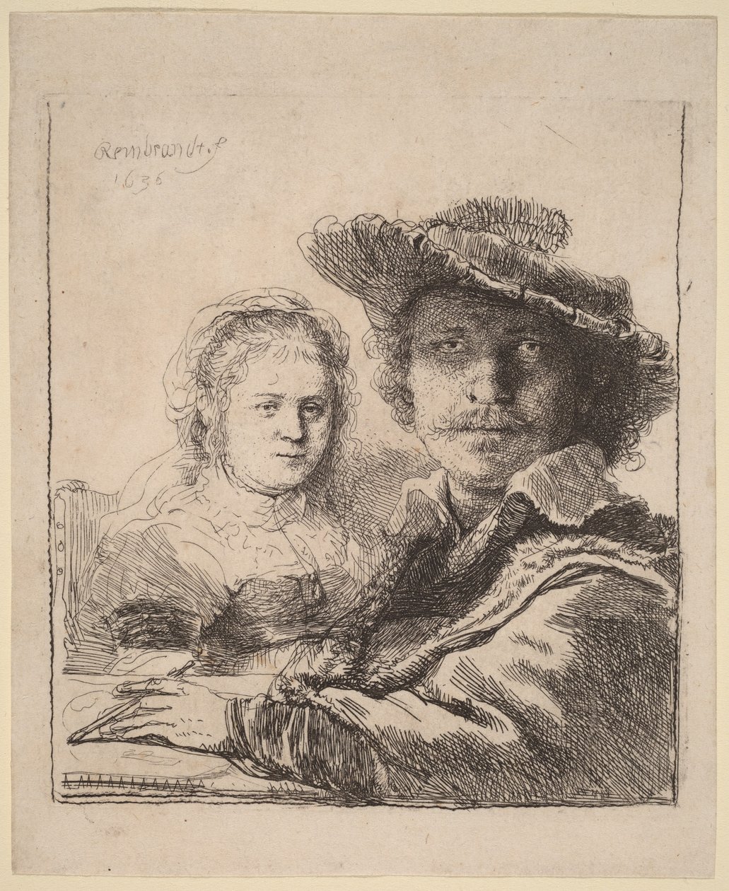 Önarckép Saskia-val alkotó: Rembrandt van Rijn