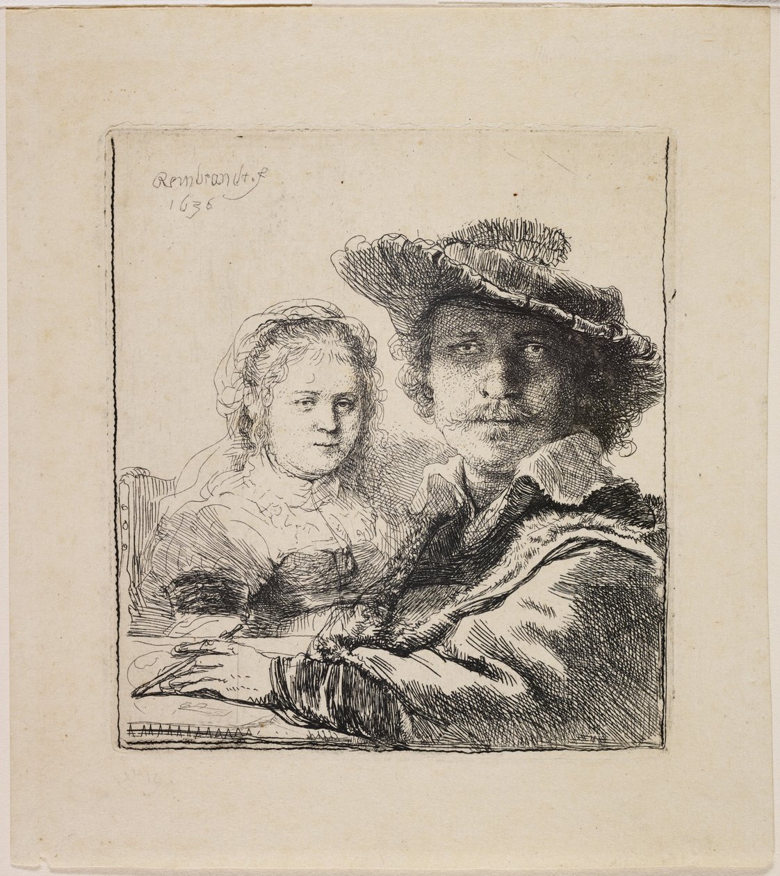 Önarckép Saskia-val alkotó: Rembrandt van Rijn