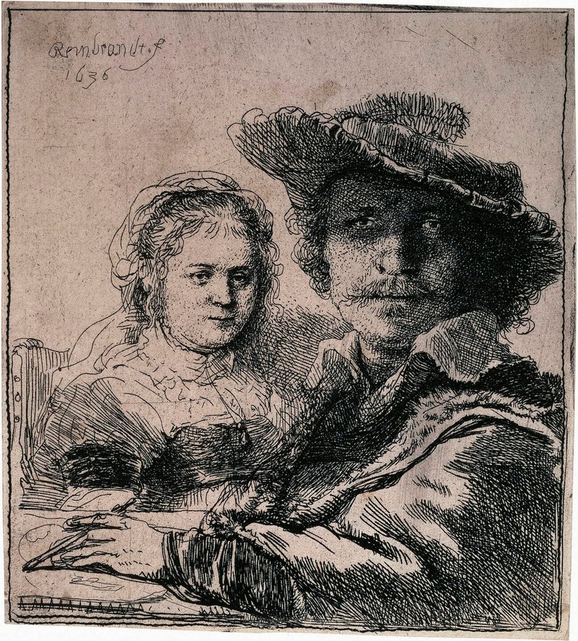 Önarckép Saskiával, 1636. alkotó: Rembrandt van Rijn