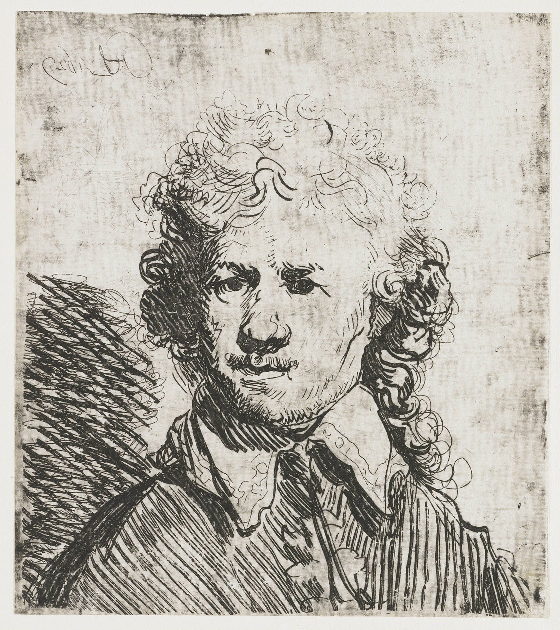 Önarckép, csupasz fejű Önarckép csupasz fejjel: mellszobor, durván maratott alkotó: Rembrandt van Rijn