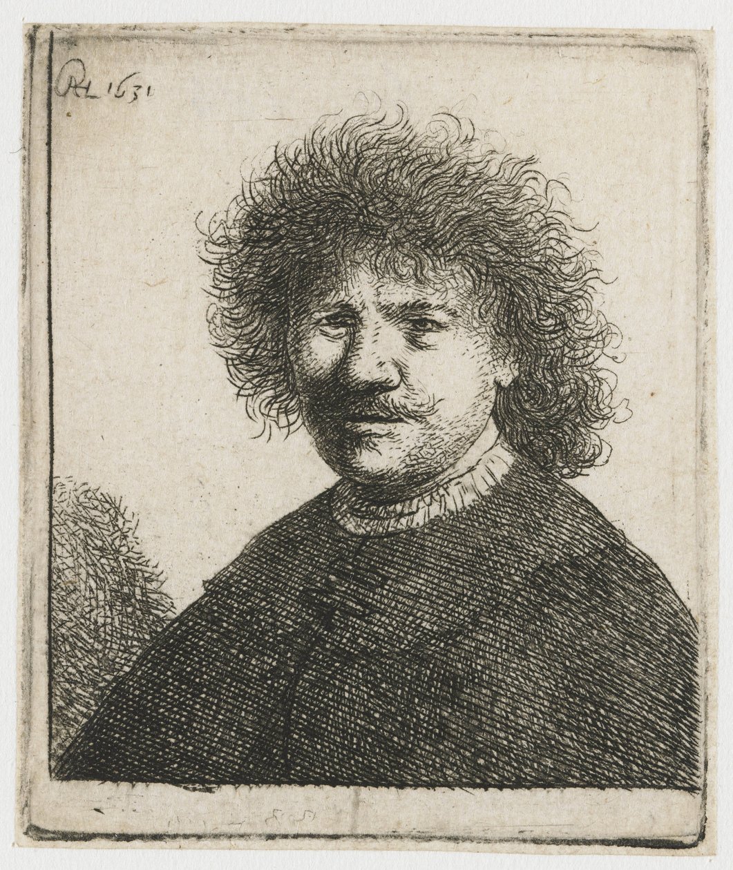 Önarckép leeső gallérú köpenyben: mellszobor alkotó: Rembrandt van Rijn