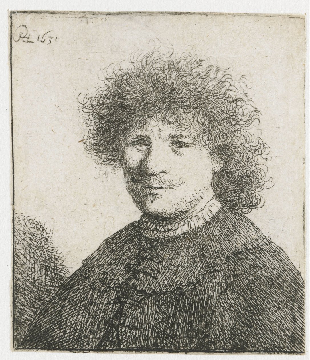 Önarckép leeső gallérú köpenyben: mellszobor alkotó: Rembrandt van Rijn